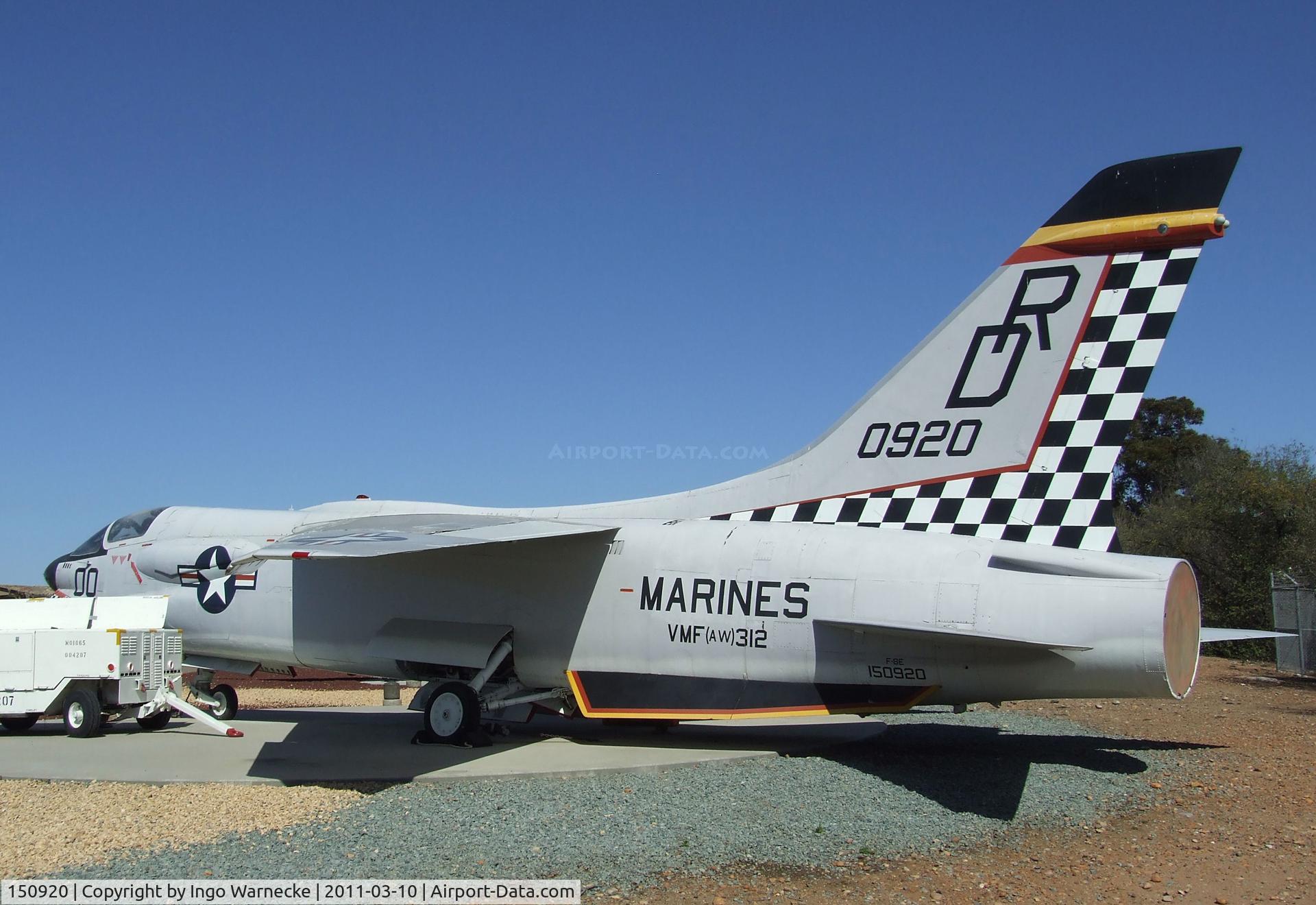 150920, Vought F-8E Crusader C/N 1205, Vought F-8E Crusader at the Flying Leatherneck Aviation Museum, Miramar CA