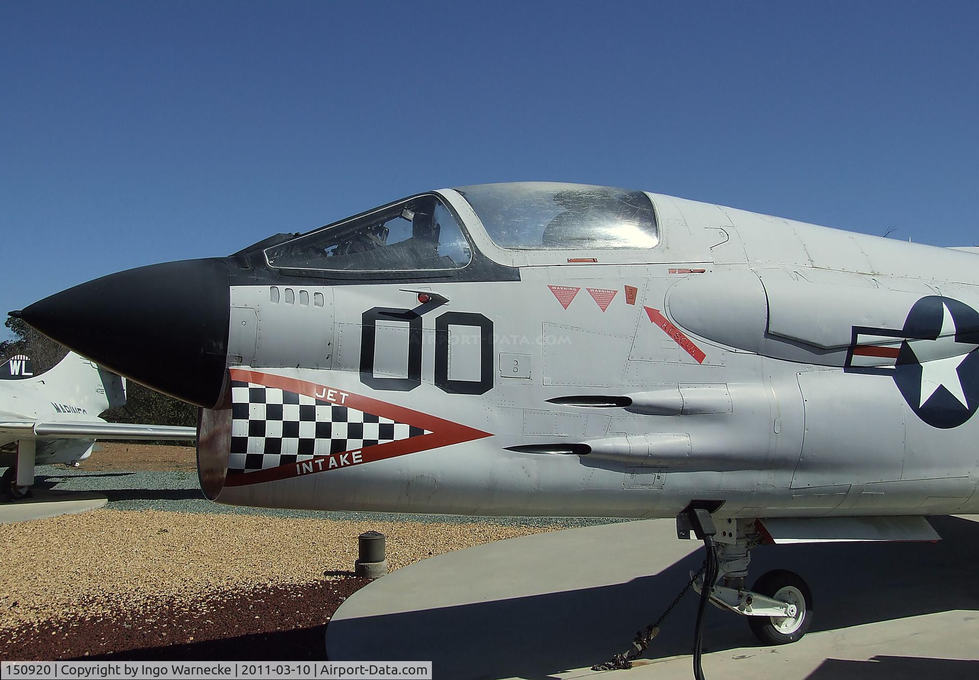 150920, Vought F-8E Crusader C/N 1205, Vought F-8E Crusader at the Flying Leatherneck Aviation Museum, Miramar CA