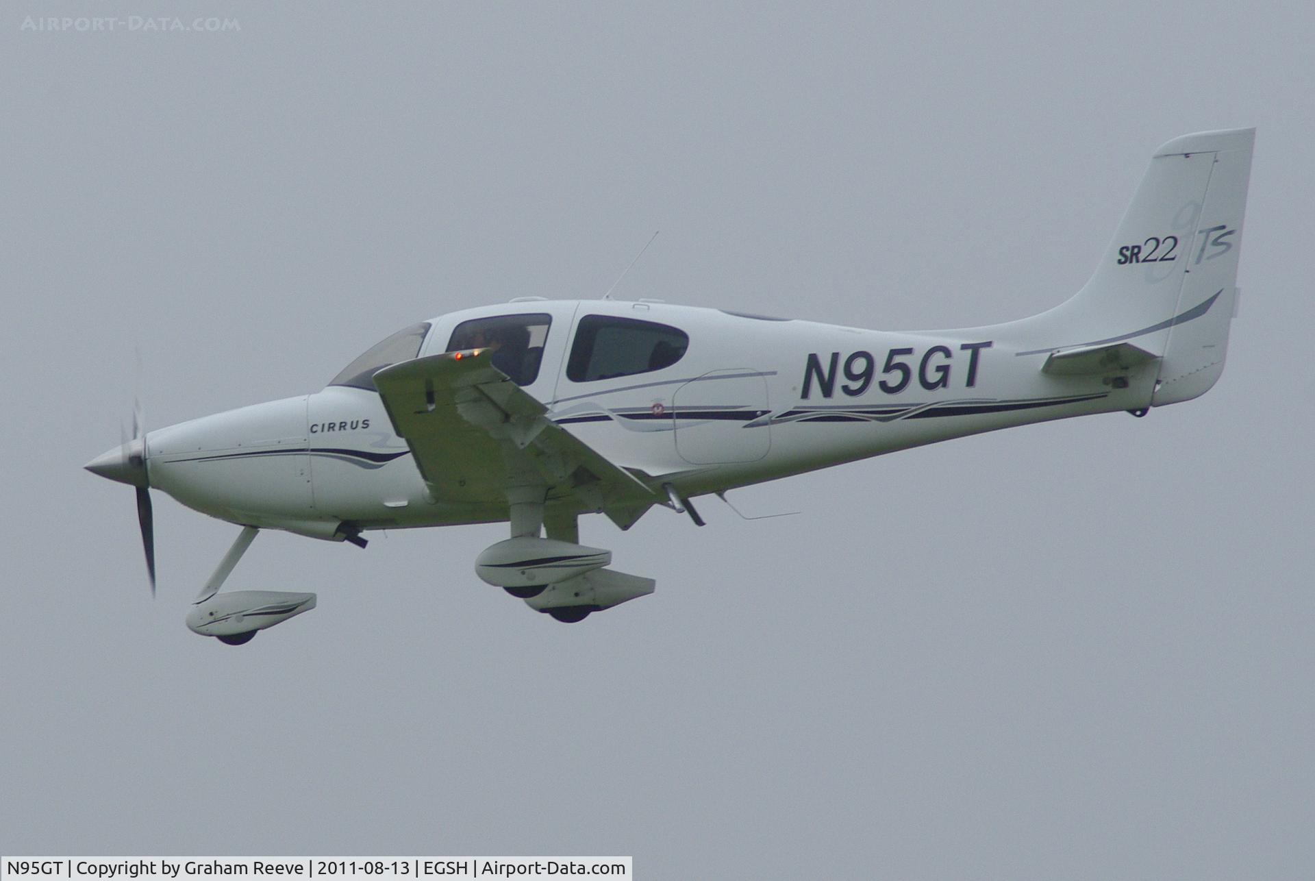 N95GT, 2006 Cirrus SR22 GTS C/N 1758, About to land.