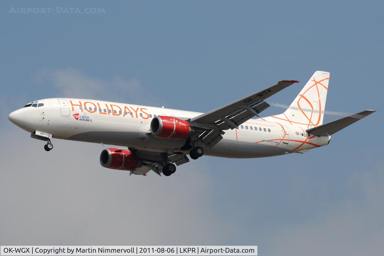 OK-WGX, 1991 Boeing 737-436 C/N 25349, HOLIDAYS Czech Airlines