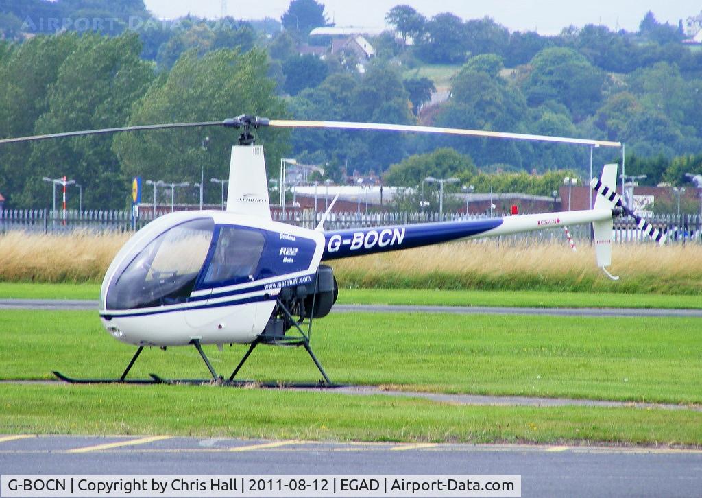 G-BOCN, 1987 Robinson R22 Beta C/N 0726, at Newtonards Airport, Northern Ireland