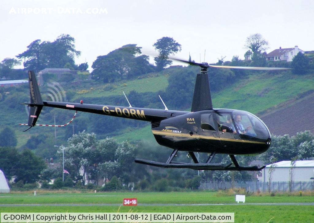 G-DORM, 2008 Robinson R44 Clipper II C/N 12332, at Newtonards Airport, Northern Ireland