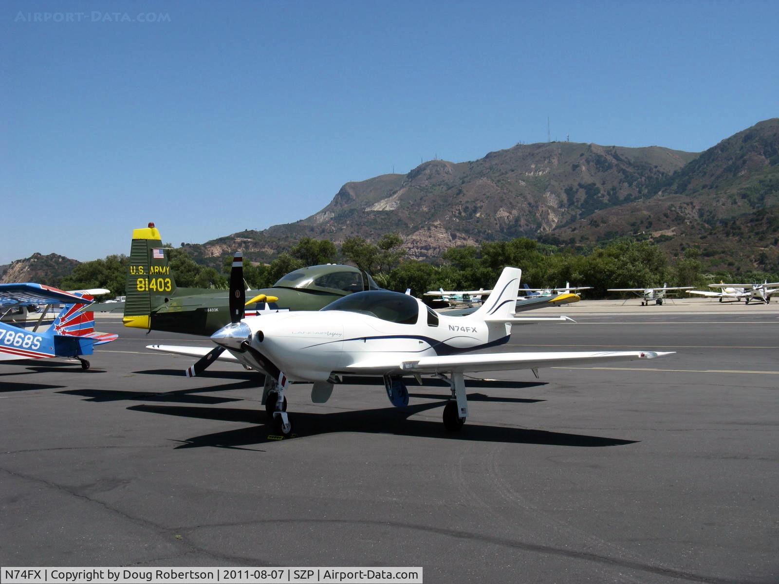 N74FX, 2007 Lancair Legacy C/N L2K-283, 2007 Larson LANCAIR LEGACY, Continental IO-550 300 Hp speedster