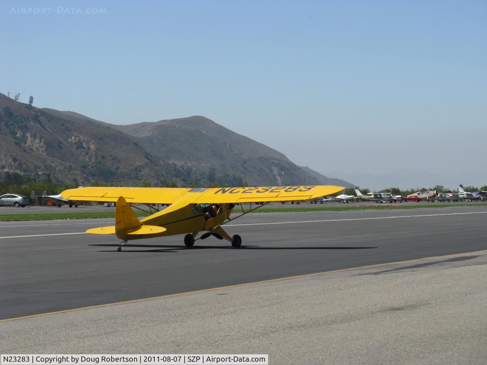 N23283, 1939 Piper J3C-65 Cub Cub C/N 3038, 1939 Piper J3C-65 CUB, Continental A&C65 65 Hp, taxi