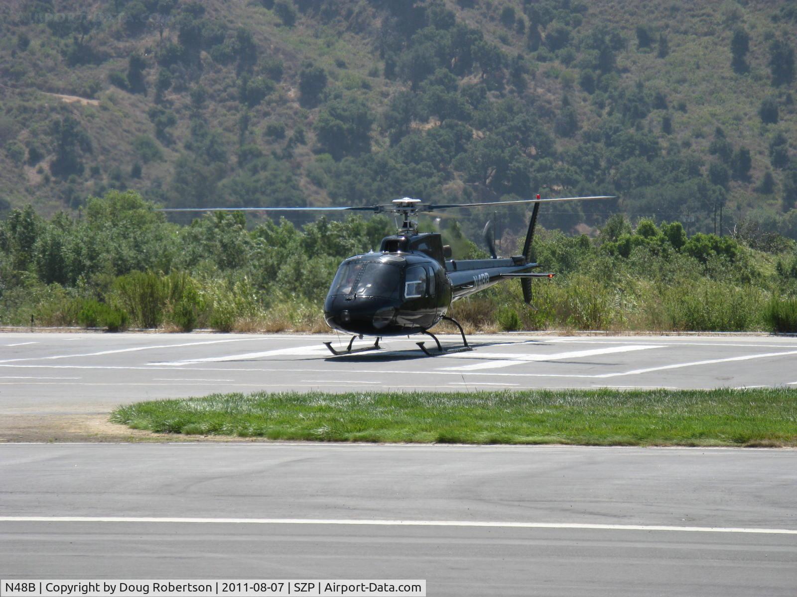 N48B, Aerospatiale AS-350B Ecureuil C/N 1481, Aerospatiale AS 350B ECUREUIL (SQUIRREL), one Turbomecha Arriel Turboshaft 641 shp, 6 place, landed