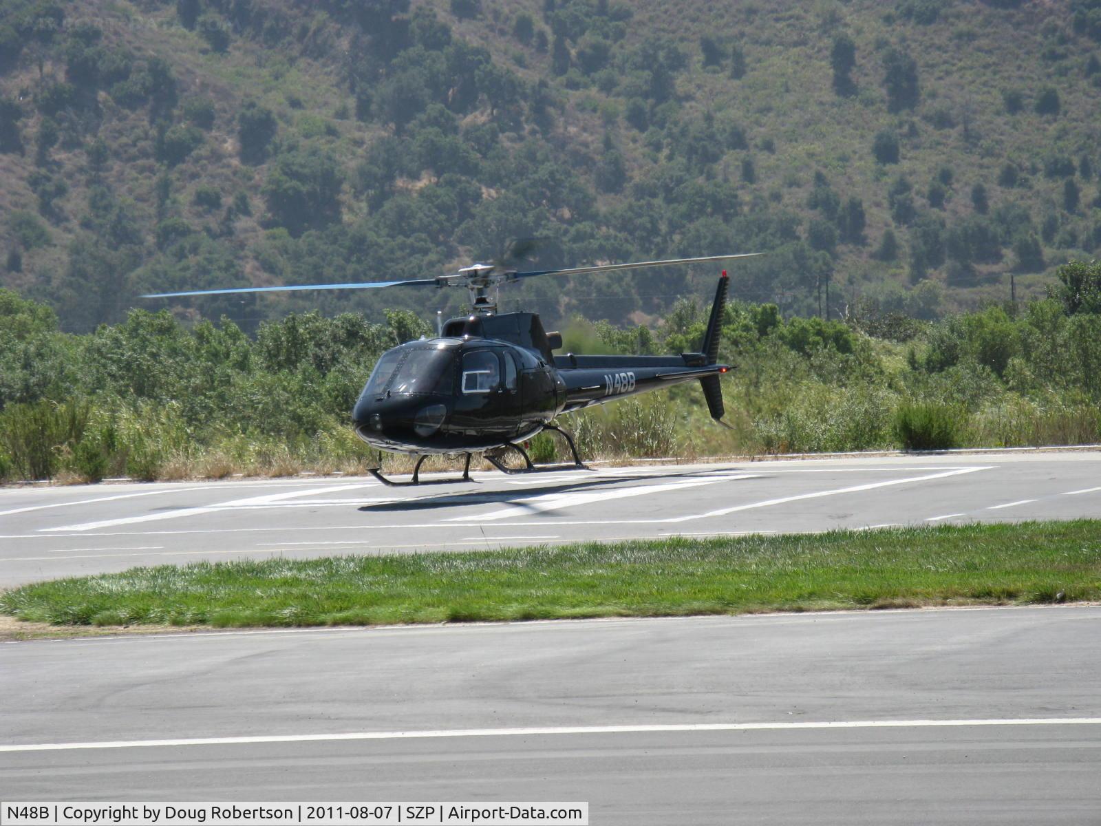 N48B, Aerospatiale AS-350B Ecureuil C/N 1481, Aerospatiale AS 350B ECUREUIL (SQUIRREL), one Turbomecha Arriel Turboshaft 641 shp, 6 place, landing