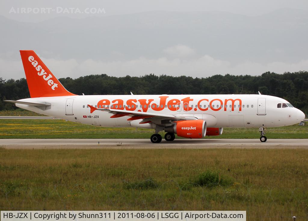 HB-JZX, 2009 Airbus A320-214 C/N 4157, Taxiing holding point rwy 23 for departure...