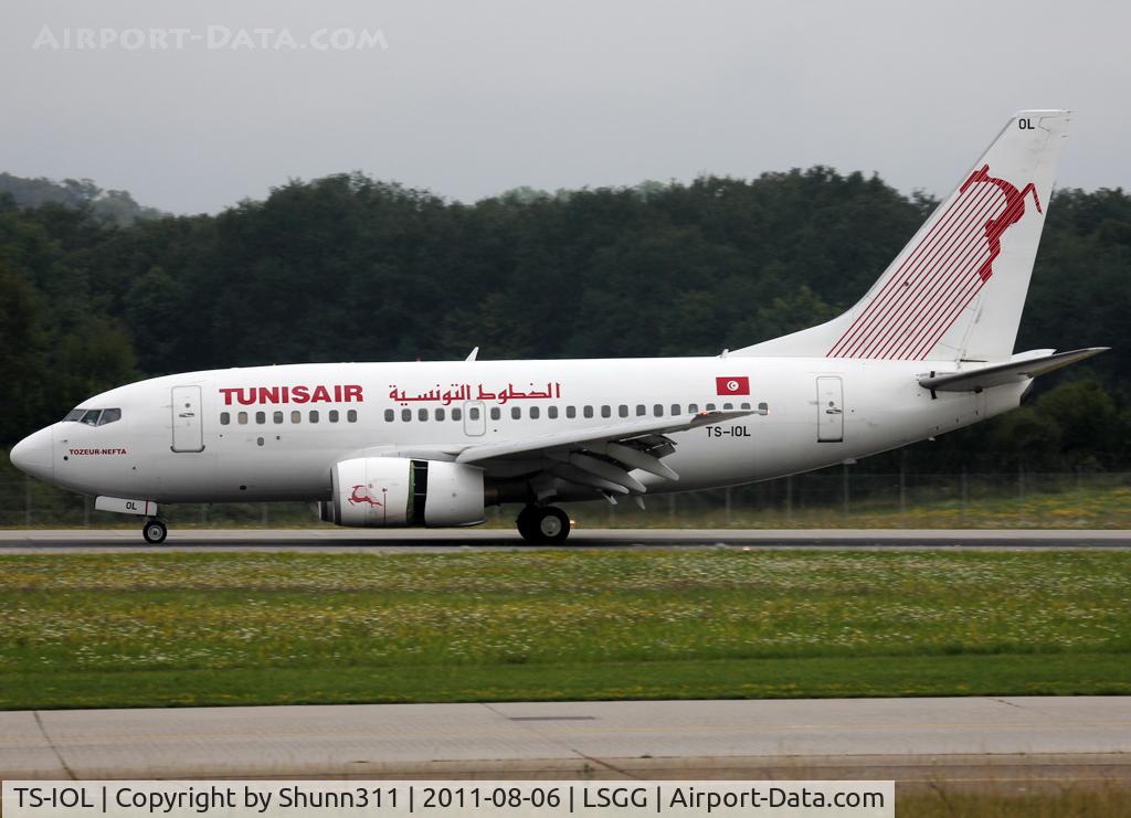 TS-IOL, 1999 Boeing 737-6H3 C/N 29497, Landing rwy 23