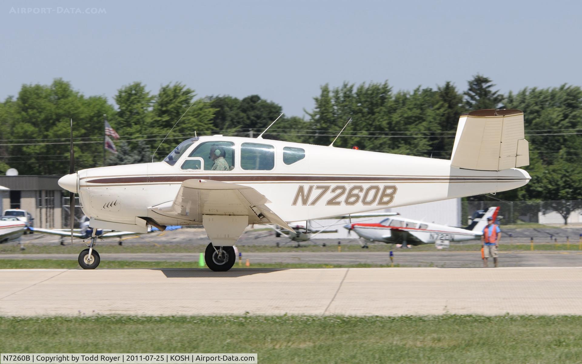 N7260B, 1958 Beech J35 Bonanza C/N D-5601, AIRVENTURE 2011