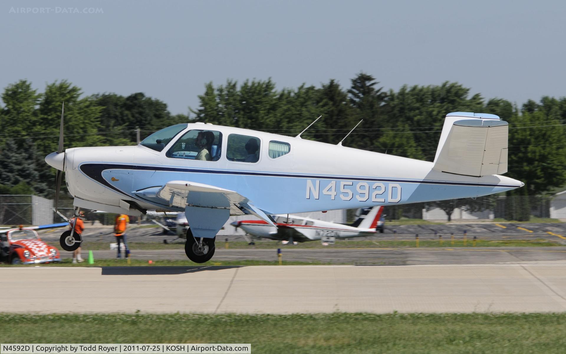 N4592D, 1956 Beech G35 Bonanza C/N D-4760, AIRVENTURE 2011