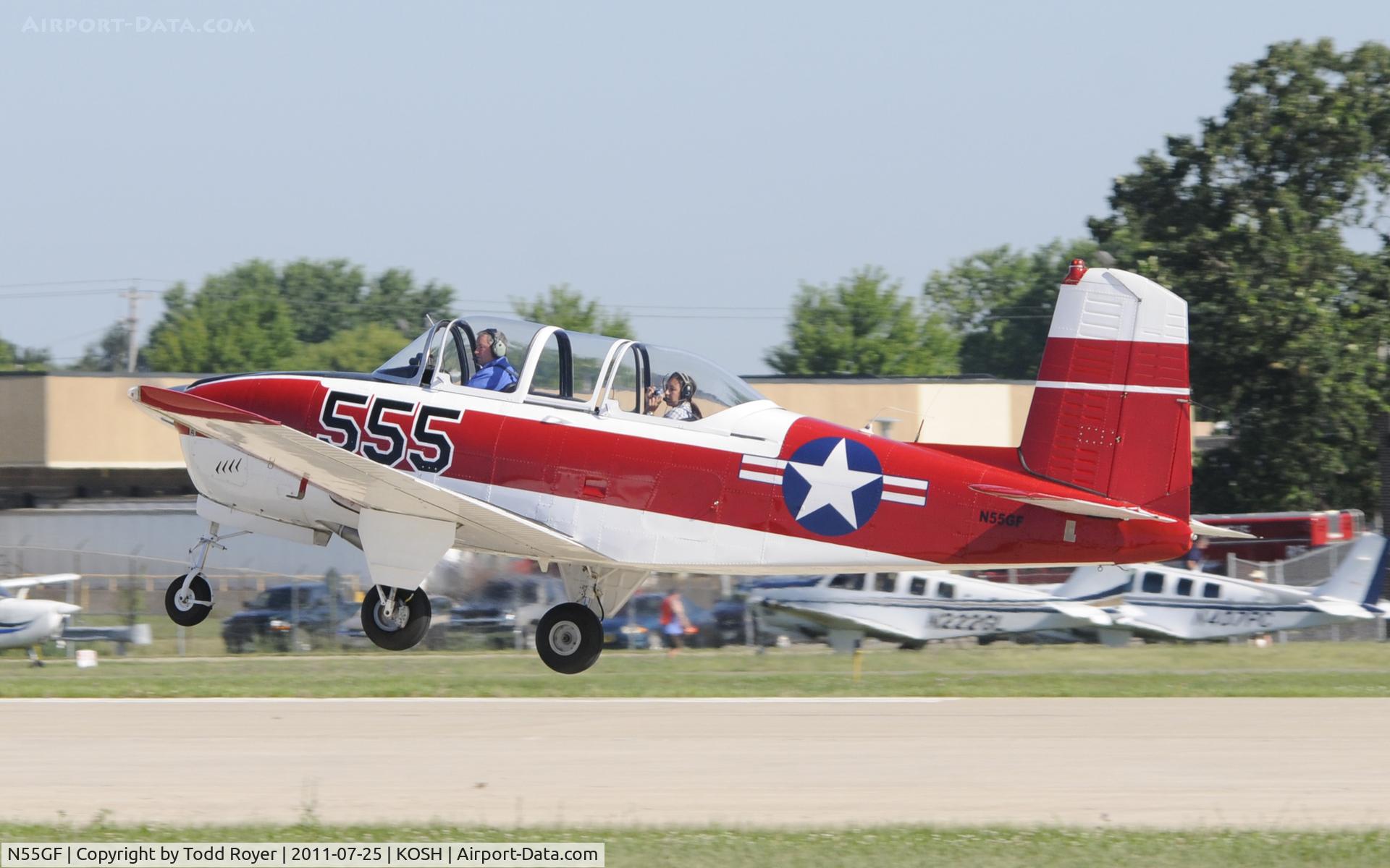 N55GF, Beech (Fuji) T-34A (B45) Mentor C/N FM-88, AIRVENTURE 2011