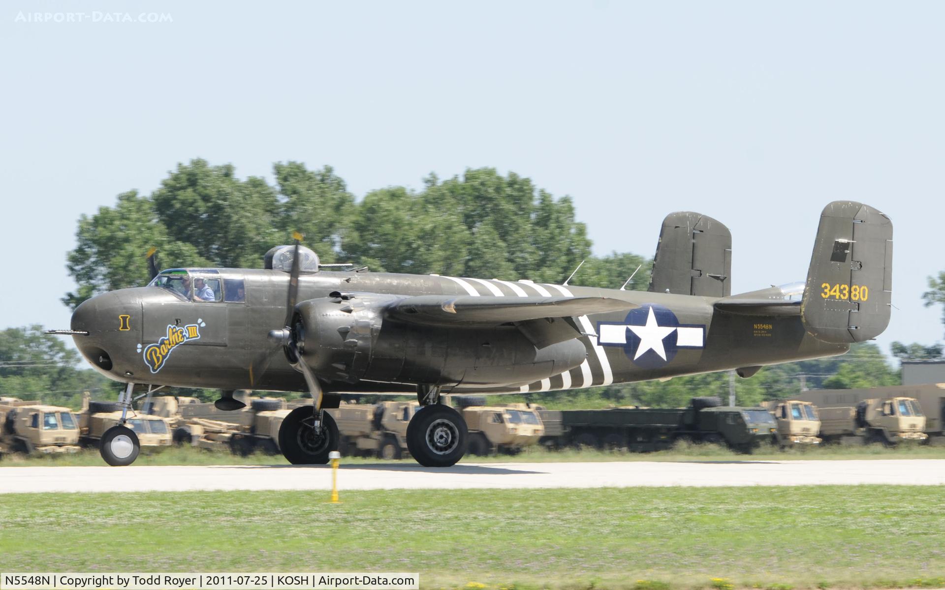 N5548N, 1943 North American B-25H Mitchell C/N 98-21107, AIRVENTURE 2011