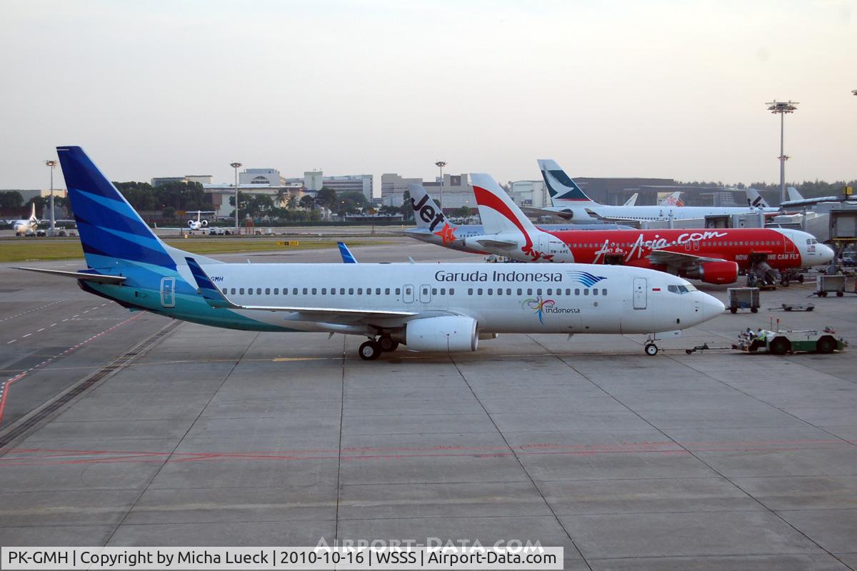 PK-GMH, 2010 Boeing 737-8U3 C/N 30142, At Changi