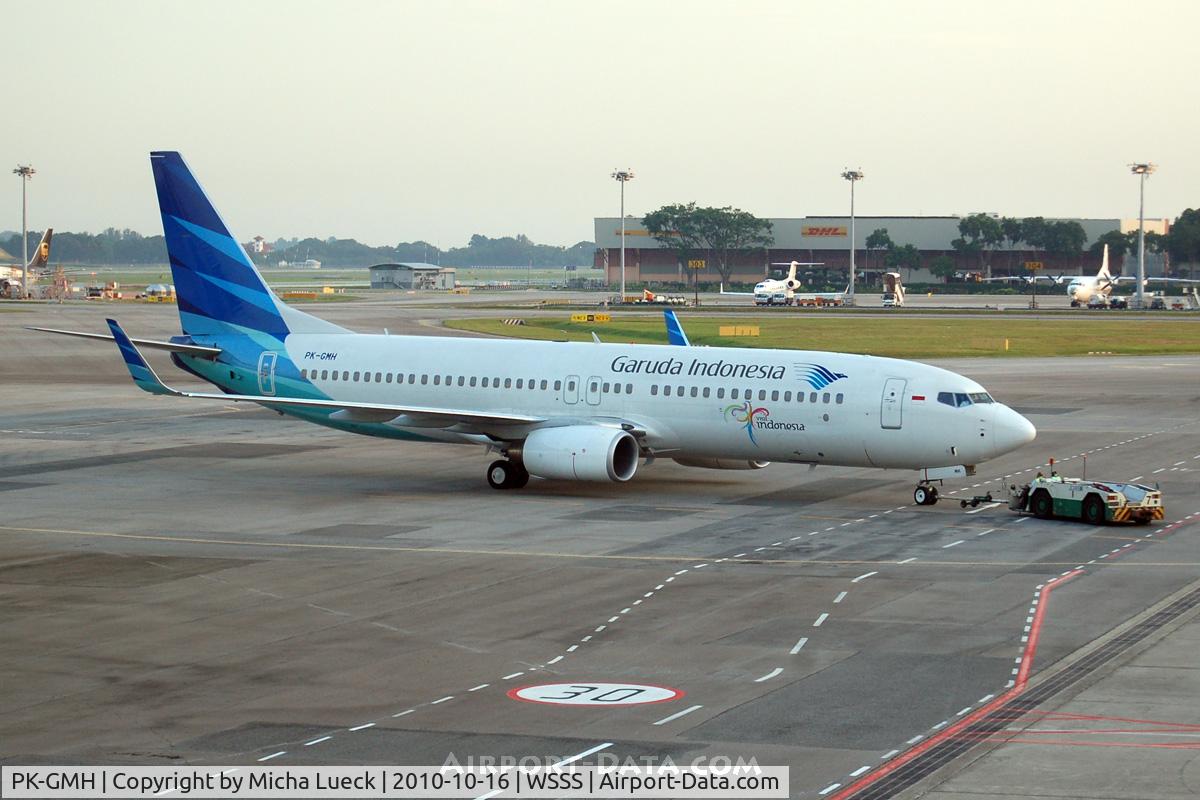 PK-GMH, 2010 Boeing 737-8U3 C/N 30142, At Changi