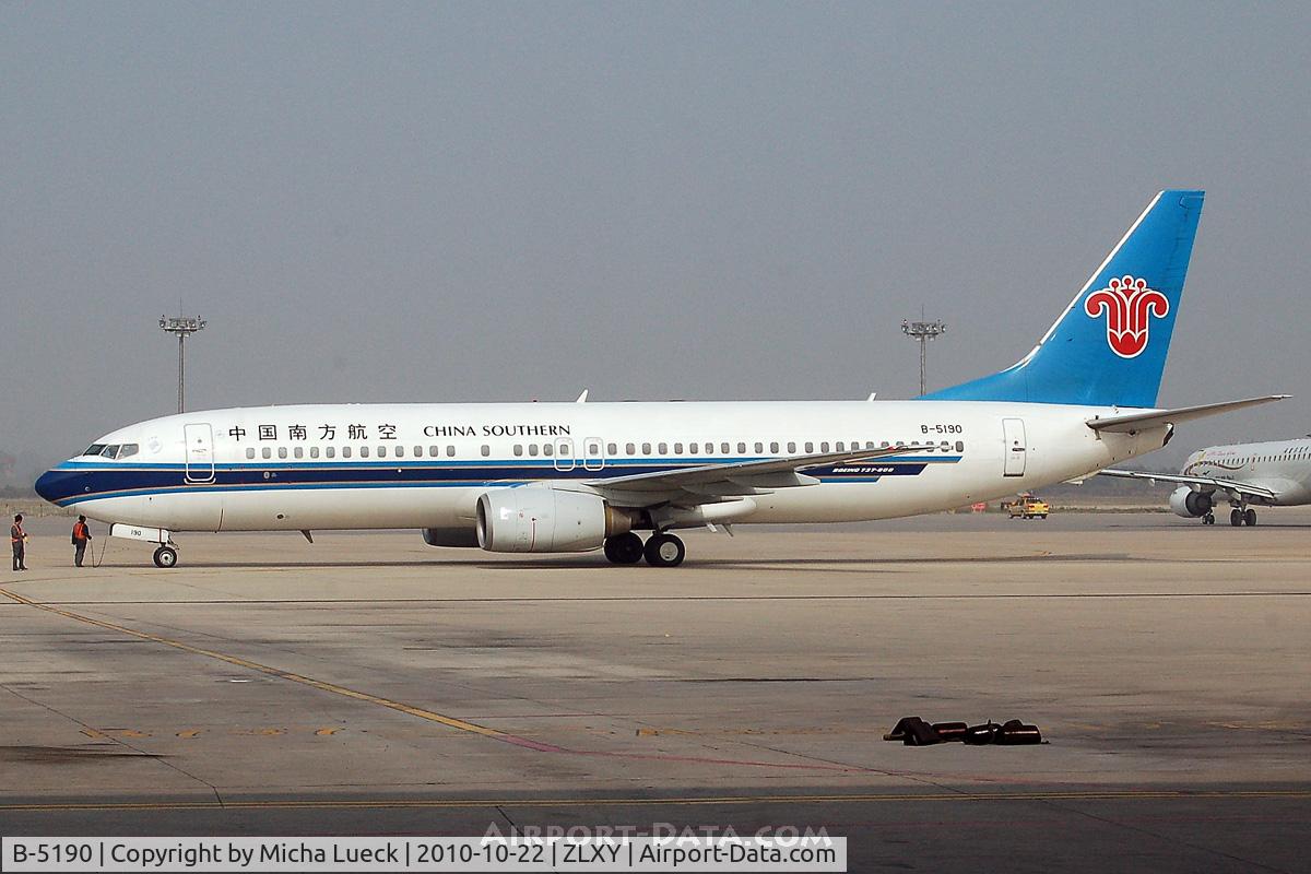 B-5190, 2007 Boeing 737-81B C/N 35366, At Xi'an