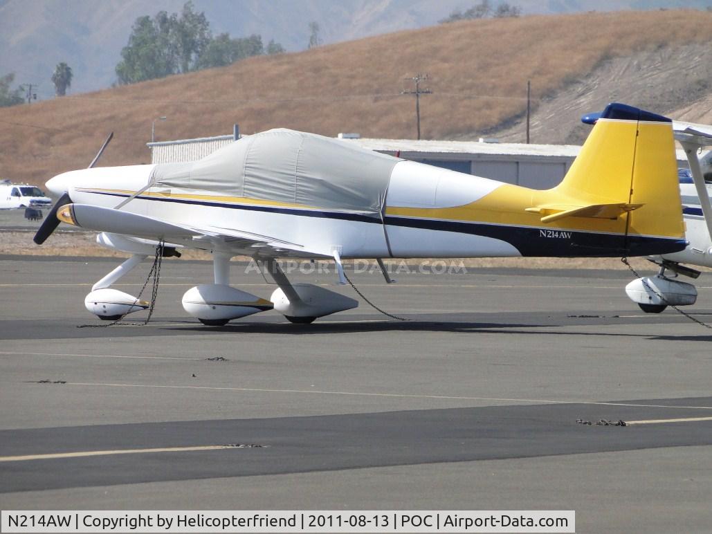 N214AW, 2009 Vans RV-6A C/N 25529, Covered, tied down and parked in transient parking