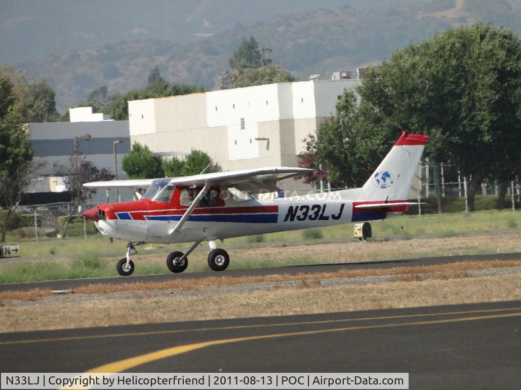 N33LJ, 1978 Cessna 152 C/N 15282023, Rolling out after landing on runway 26L