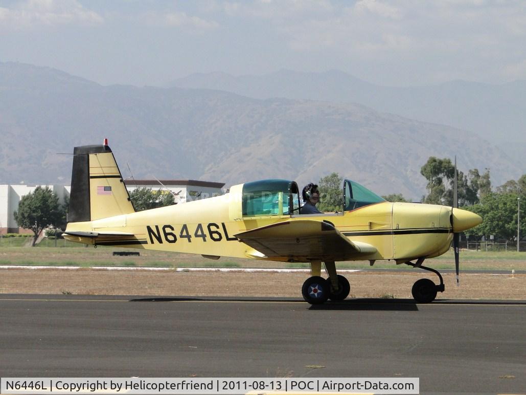 N6446L, 1972 American Aviation AA-1A Trainer C/N AA1A-0446, Taxiing on taxiway Sierra heading for runway 26L