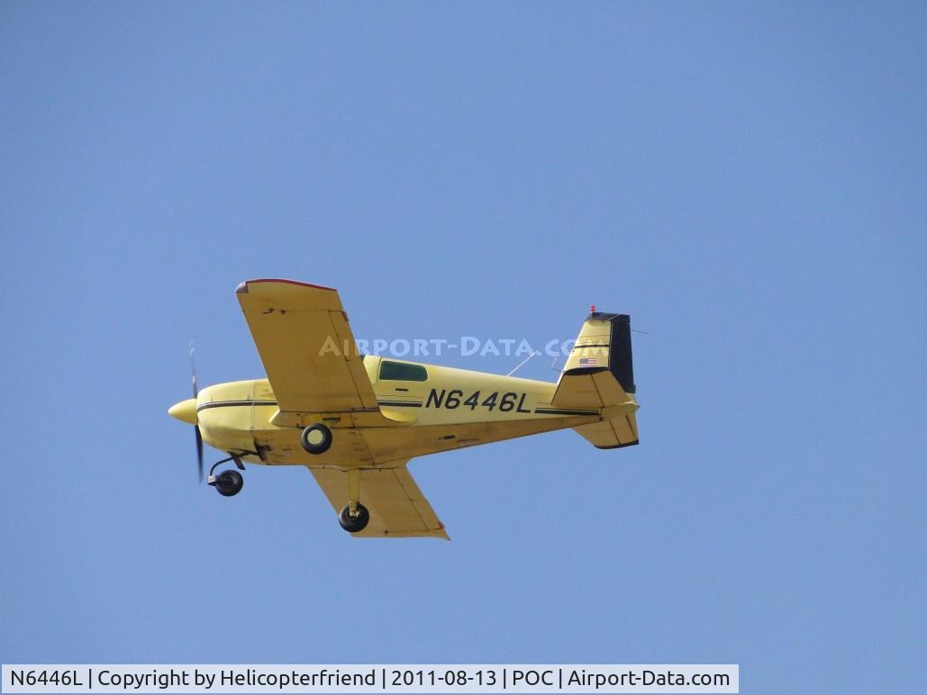 N6446L, 1972 American Aviation AA-1A Trainer C/N AA1A-0446, Airbourne and headed westbound