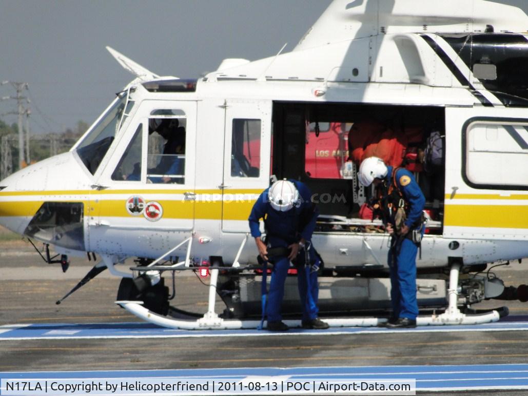 N17LA, 1992 Bell 412 C/N 36044, When crew first responded it looked like a regular call out, after a little bit, the crew started putting on their harnesses for a possible hoist/rescue detail