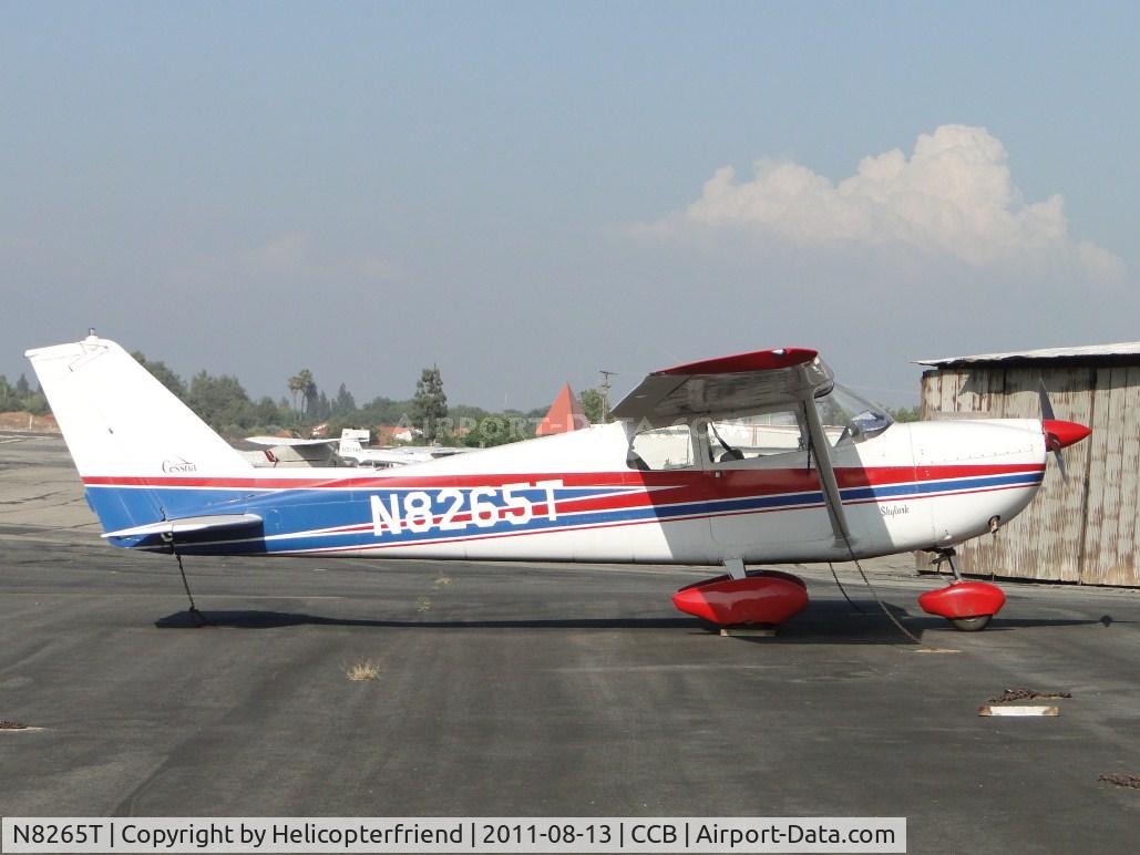 N8265T, 1961 Cessna 175B Skylark C/N 17556965, Tied down and parked in transient parking