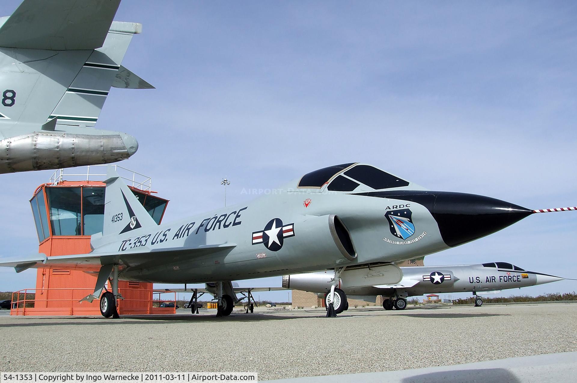 54-1353, 1954 Convair TF-102A Delta Dagger C/N 8-12-3, Convair TF-102A Delta Dagger at the Century Circle display outside the gate of Edwards AFB, CA