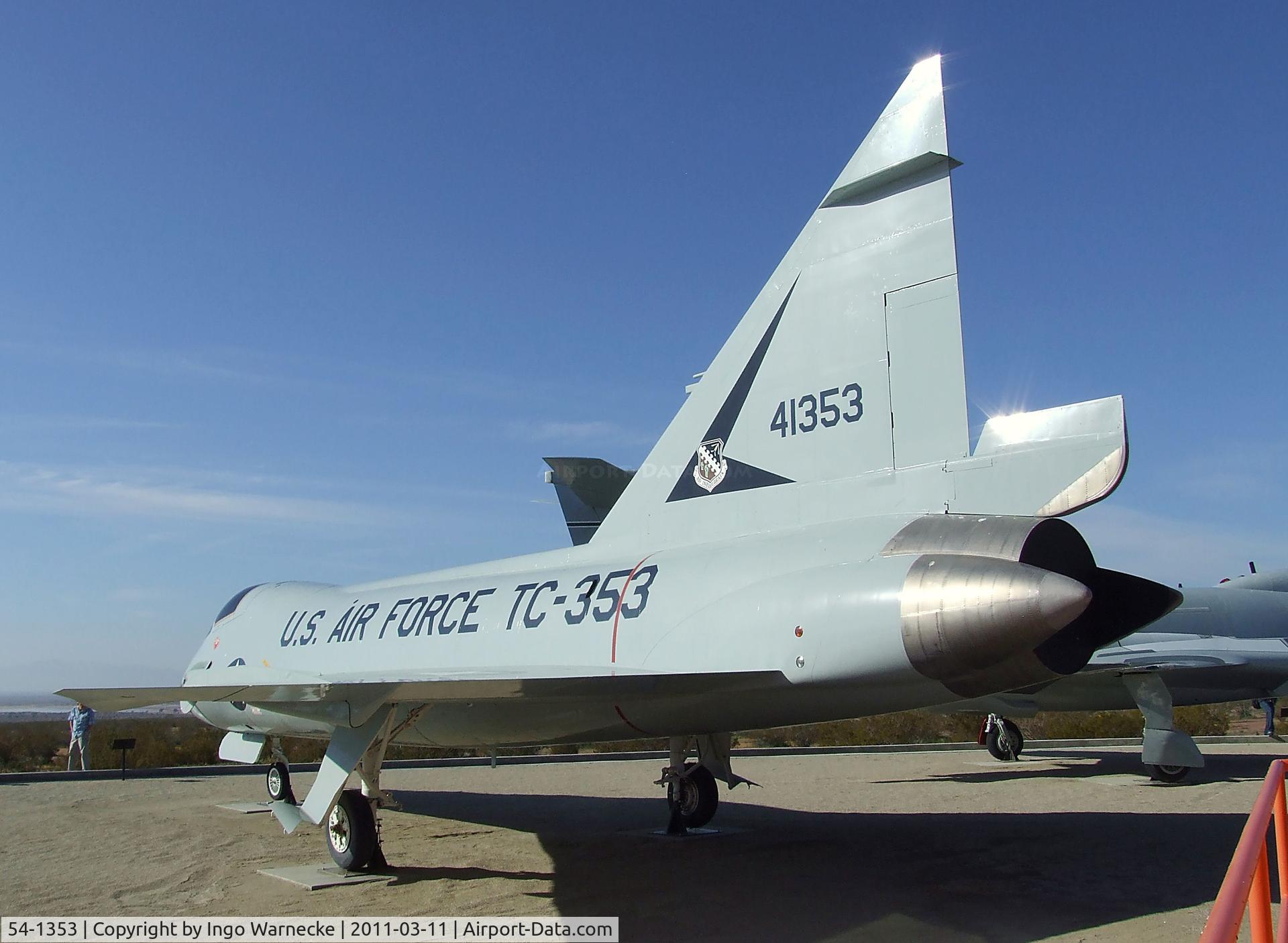 54-1353, 1954 Convair TF-102A Delta Dagger C/N 8-12-3, Convair TF-102A Delta Dagger at the Century Circle display outside the gate of Edwards AFB, CA