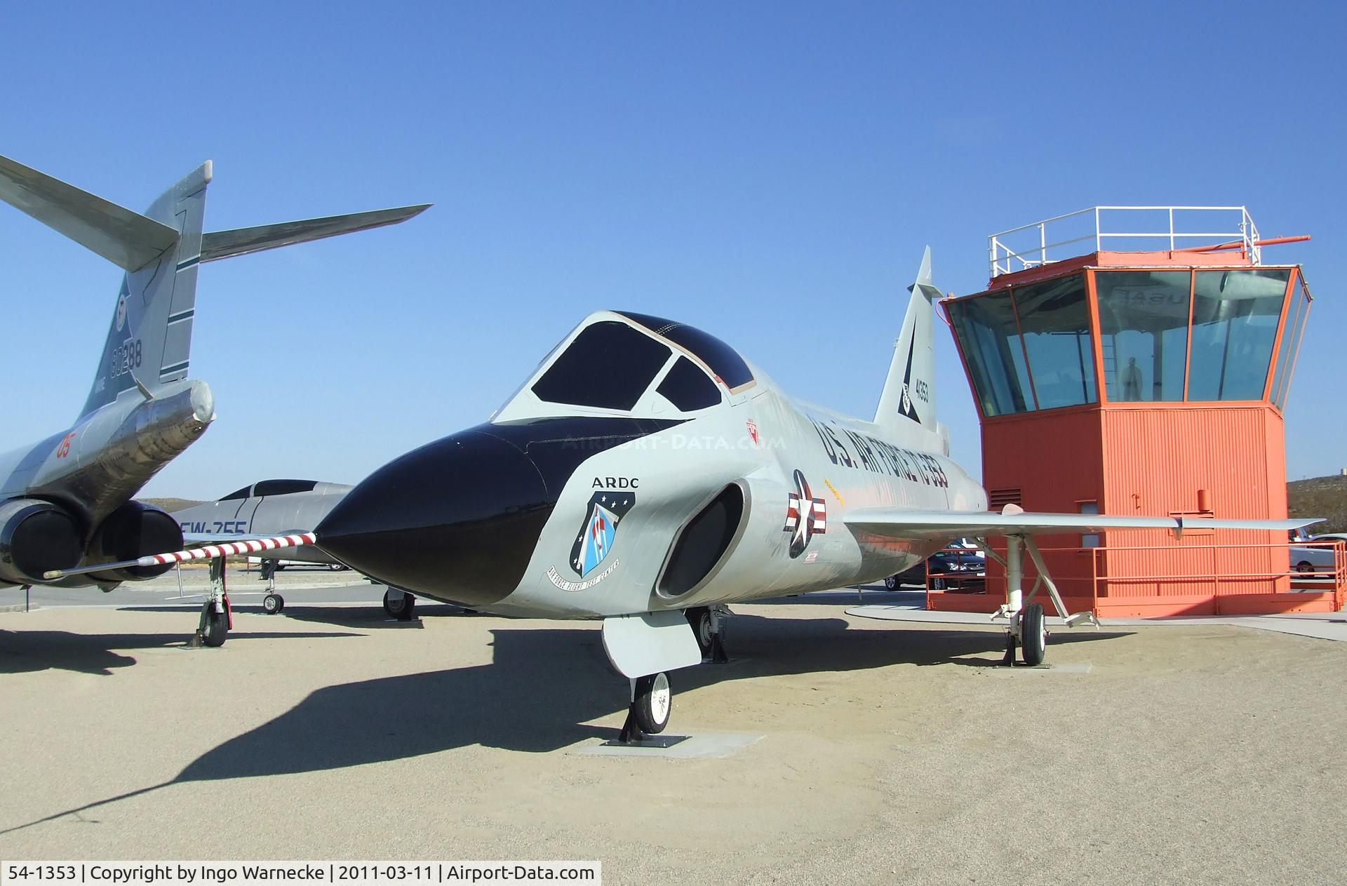54-1353, 1954 Convair TF-102A Delta Dagger C/N 8-12-3, Convair TF-102A Delta Dagger at the Century Circle display outside the gate of Edwards AFB, CA