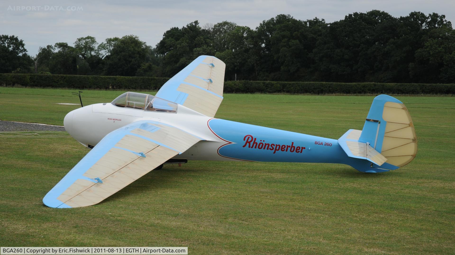 BGA260, Schleicher Rhonsperber C/N 32-16, BGA 260 at Shuttleworth Evening Air Display, August 2011