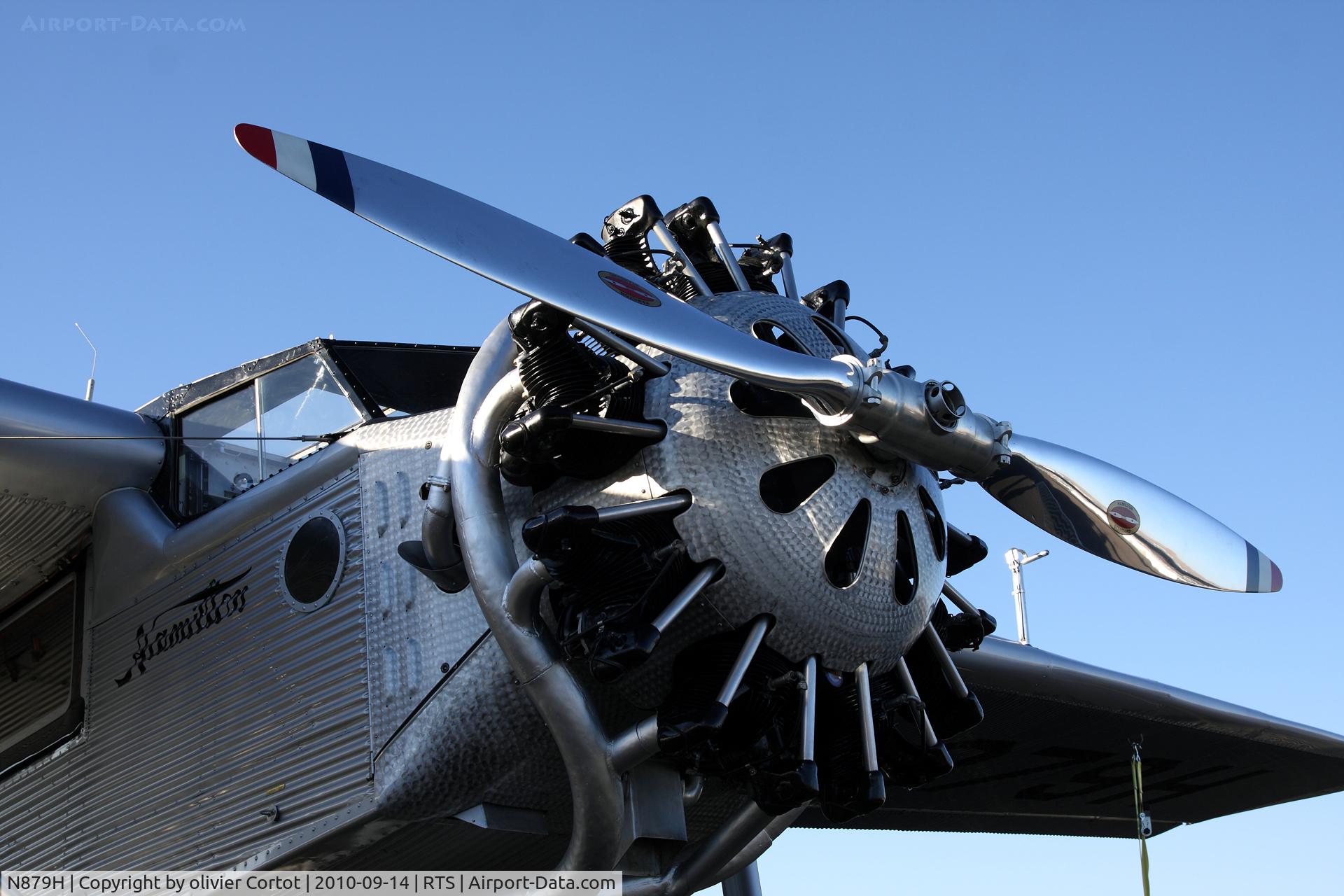N879H, 1929 Hamilton Metalplane H47 C/N 65, Close-up view of the engine, Reno 2010