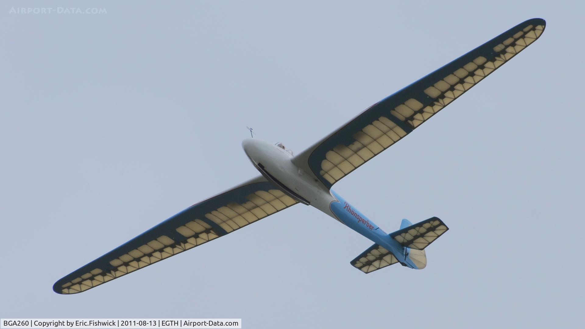 BGA260, Schleicher Rhonsperber C/N 32-16, BGA260 at Shuttleworth Evening Air Display, August 2011