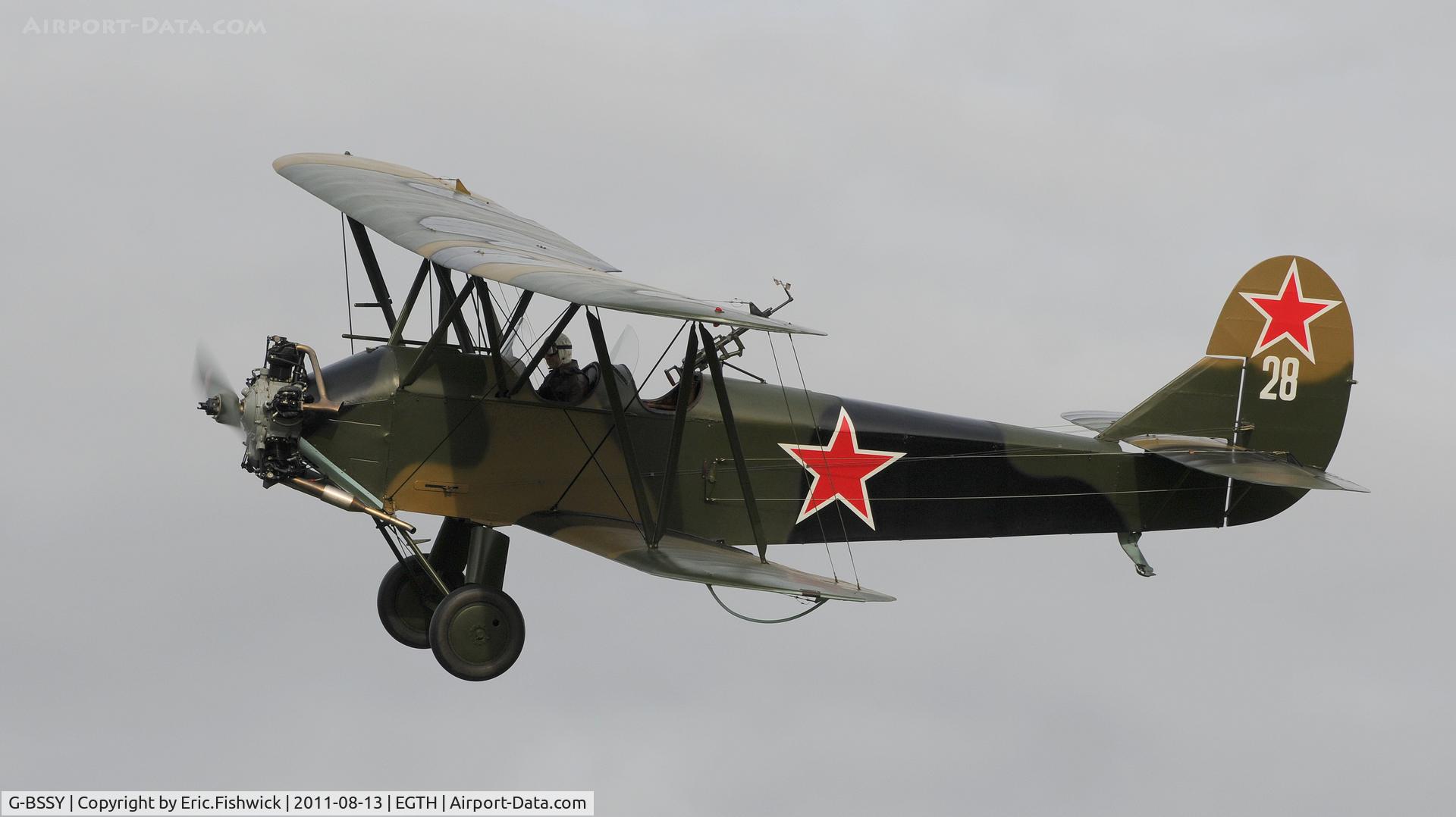 G-BSSY, 1944 Polikarpov Po-2 C/N 0094, 43. G-BSSY at Shuttleworth Evening Air Display, August 2011