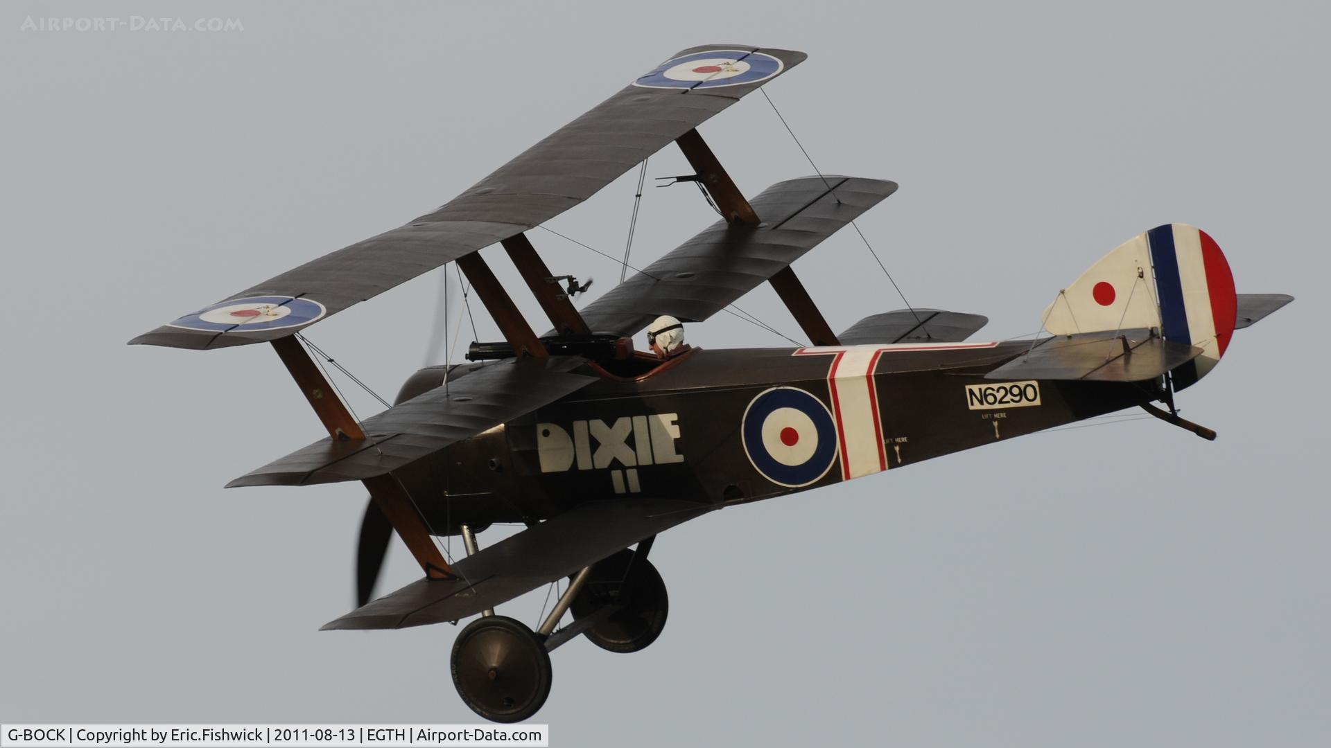 G-BOCK, 1980 Sopwith Triplane Replica C/N NAW-1, 41. G-BOCK at Shuttleworth Evening Air Display, August 2011