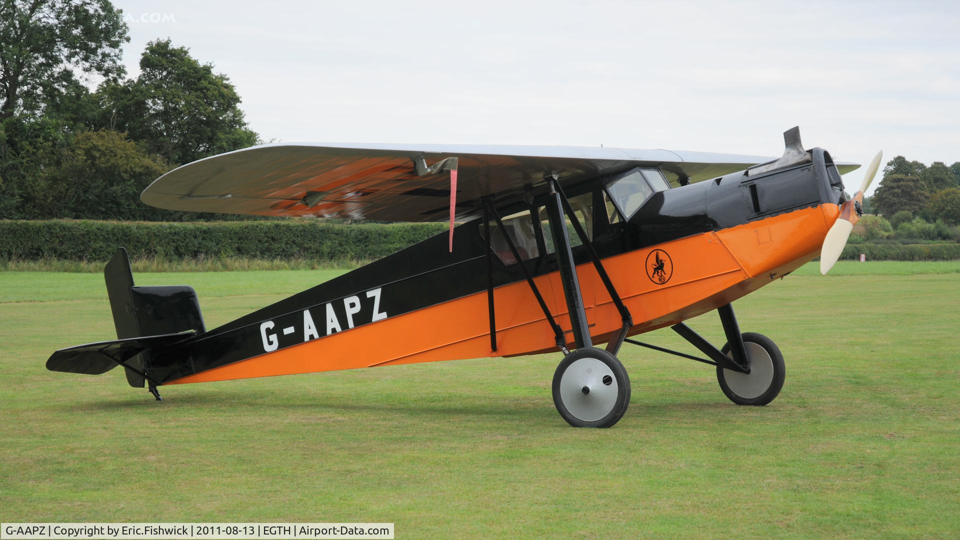 G-AAPZ, 1930 Desoutter MKI C/N D.25, 3. G-AAPZ at Shuttleworth Evening Air Display, August 2011