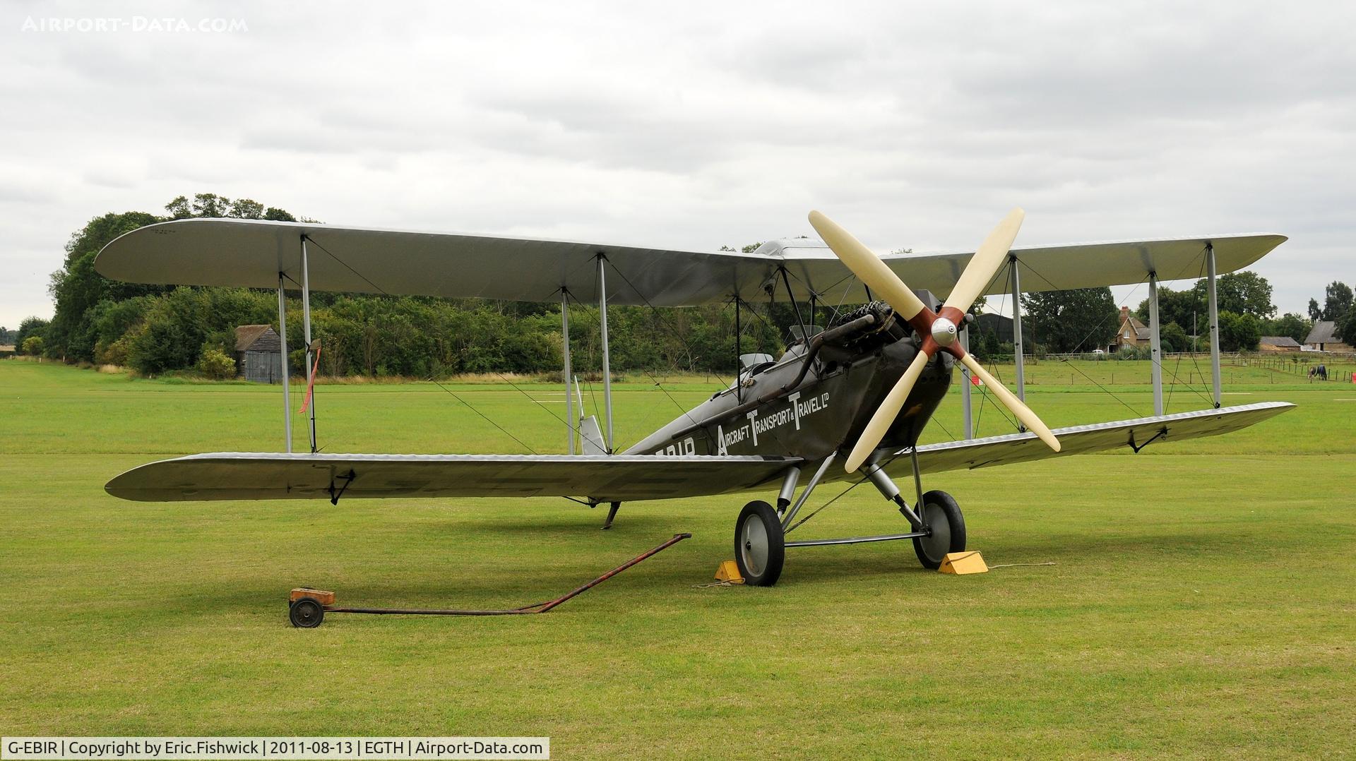 G-EBIR, 1924 De Havilland DH.51Moth C/N 102, 3. G-EBIR after filming at Shuttleworth Evening Air Display, August 2011