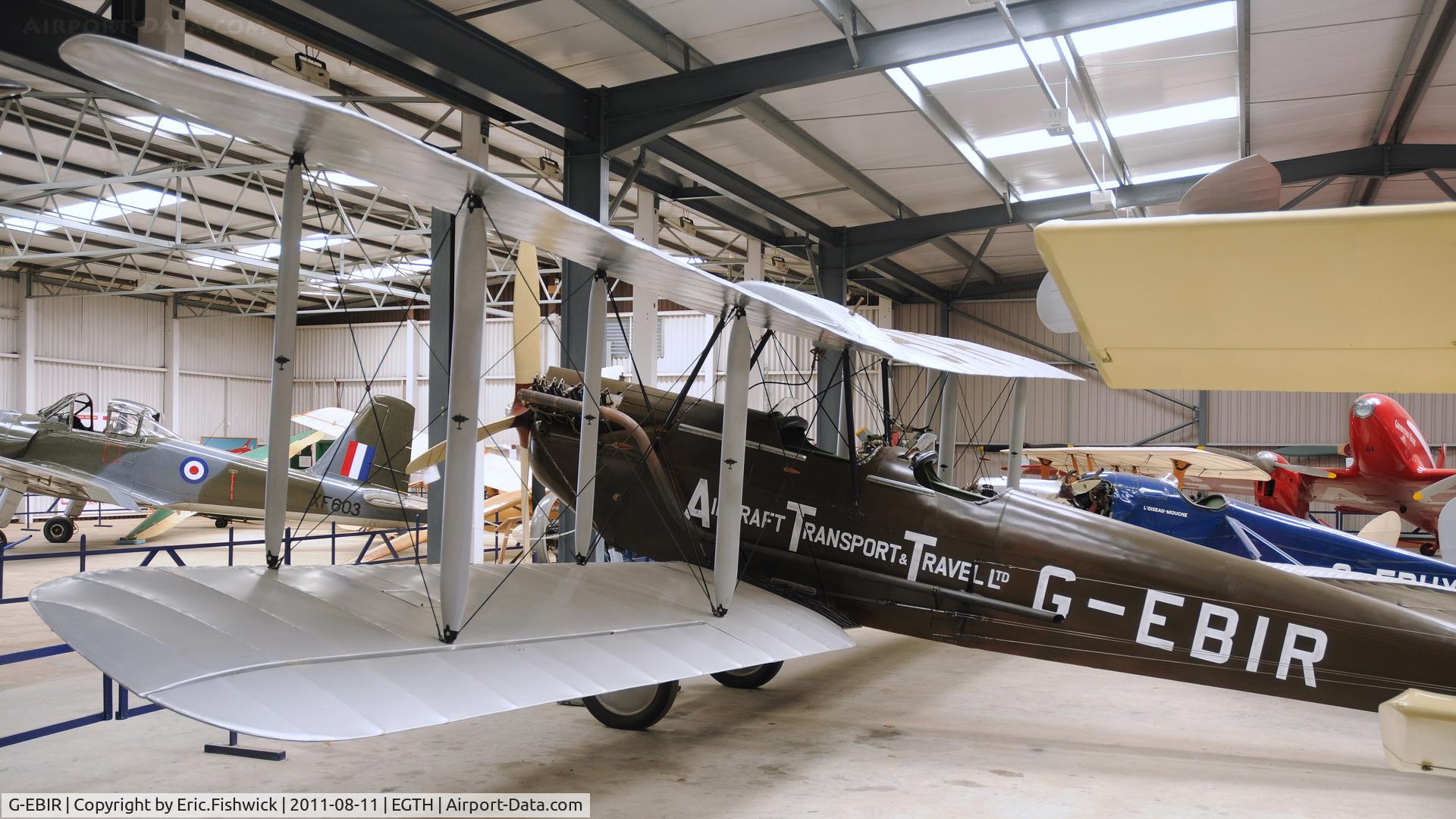 G-EBIR, 1924 De Havilland DH.51Moth C/N 102, 4. G-EBIR in film mode at the Shuttleworth Collection. (AT&T provided cross-Channel flights post WW1)