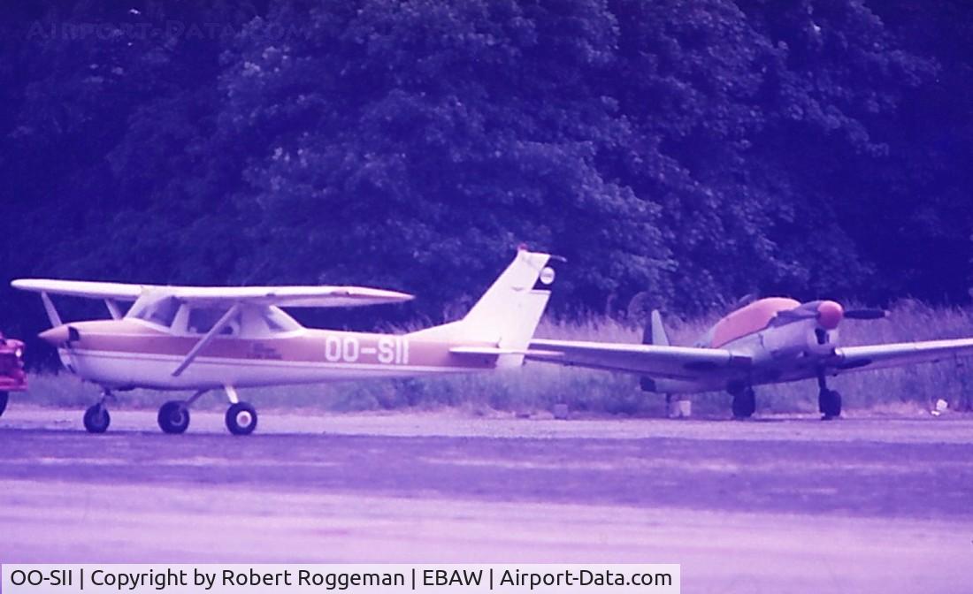 OO-SII, 1965 Cessna 150F C/N 150-62208, Late 1960's.Taifun in background.