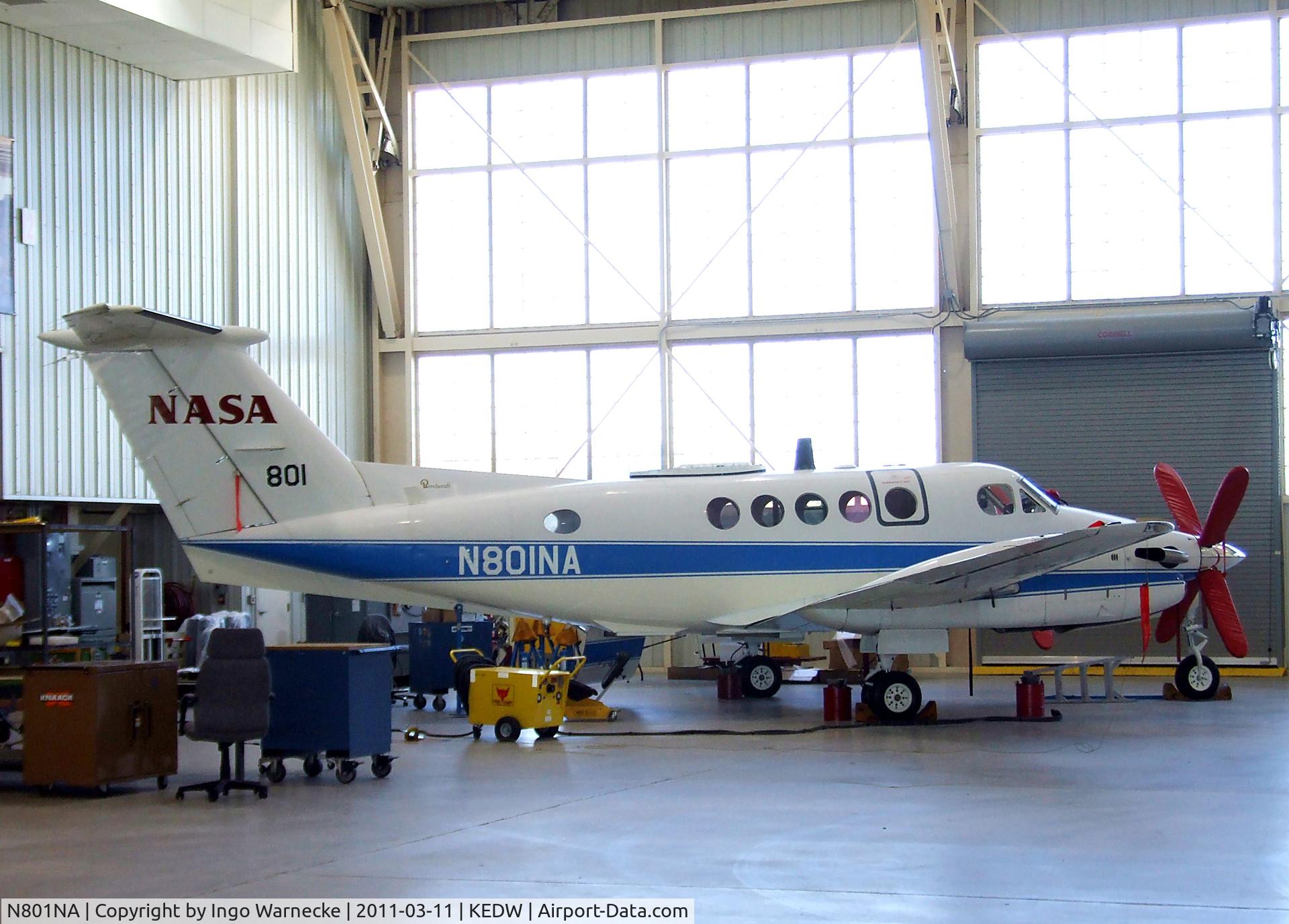 N801NA, 1983 Beech B200 King Air C/N BB-1164, Beechcraft B200 King Air of NASA at the NASA Dryden Flight Research Center, Edwards AFB, CA