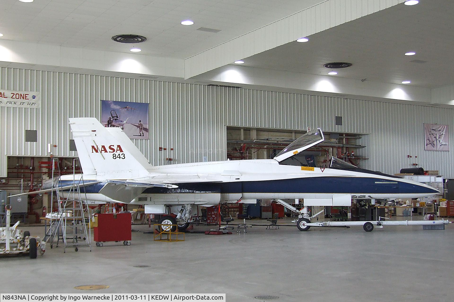 N843NA, McDonnell Douglas F/A-18A Hornet C/N 161519, McDonnell Douglas F/A-18A Hornet of NASA at the NASA Dryden Flight Research Center, Edwards AFB, CA