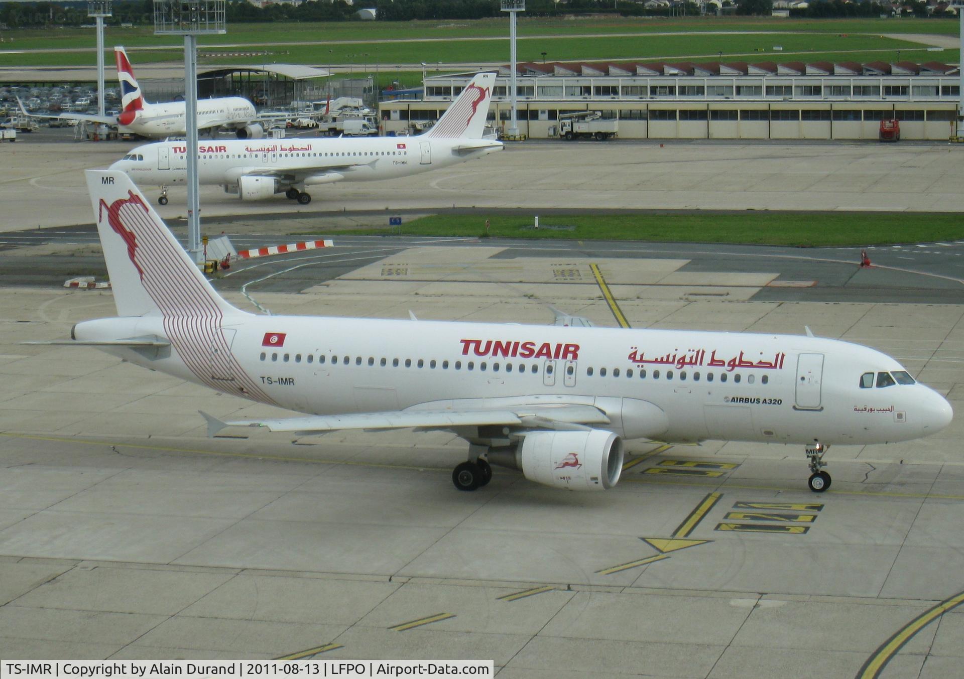 TS-IMR, 2010 Airbus A320-214 C/N 4344, Mike-Romeo was departing while elder sister-ship Mike-Echo was still on Whisky One while heading to gate