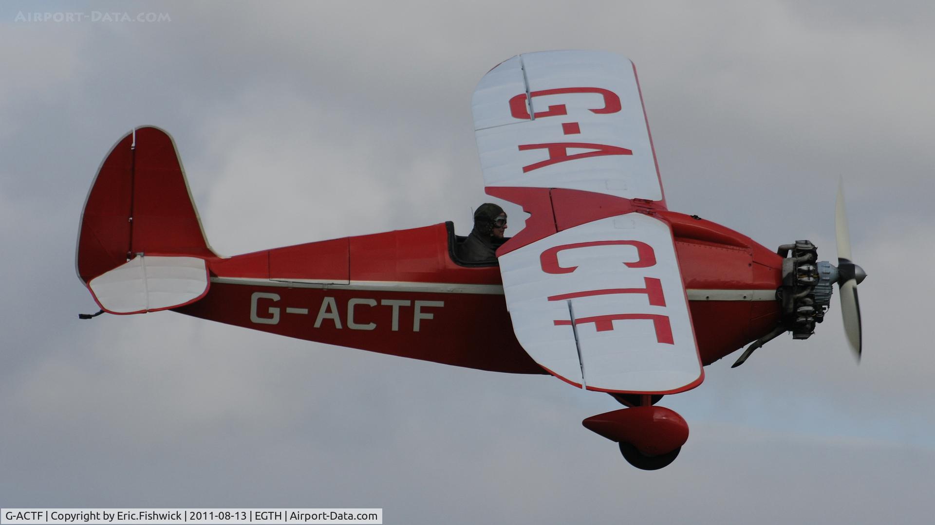 G-ACTF, 1932 Comper CLA-7 Swift C/N S32/9, 42. G-ACTF at Shuttleworth Evening Air Display, August 2011