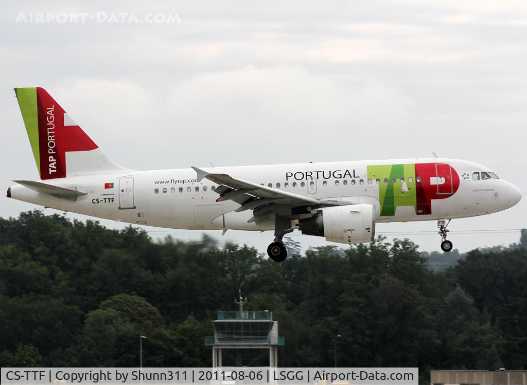 CS-TTF, 1998 Airbus A319-111 C/N 837, Landing rwy 23