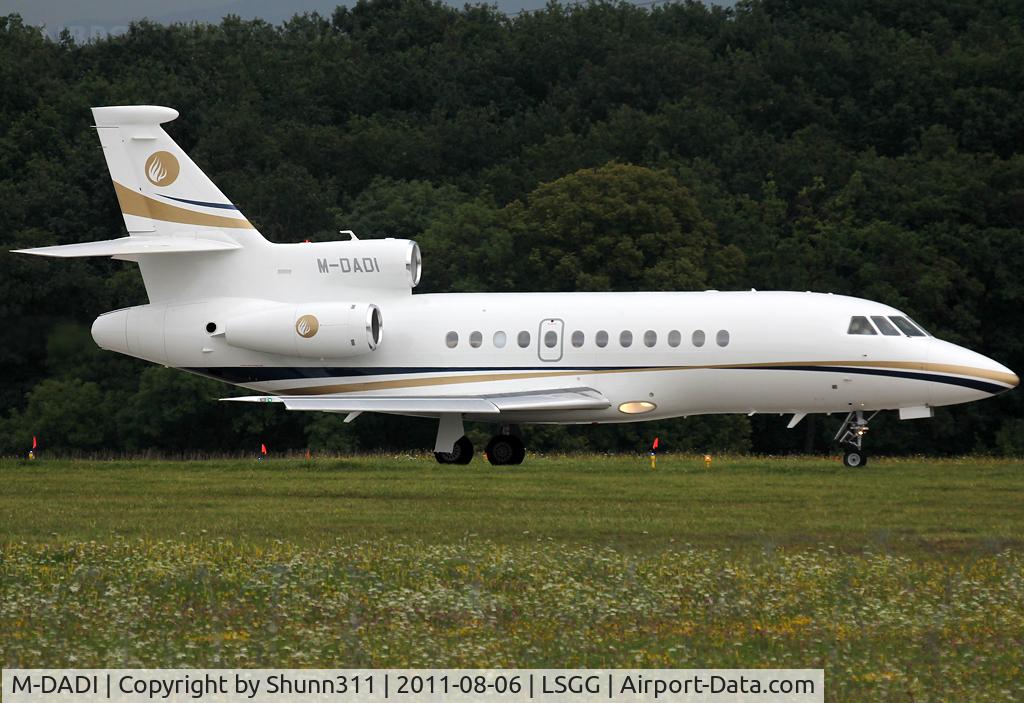 M-DADI, 2010 Dassault Falcon 900DX C/N 622, Ready for take off rwy 23
