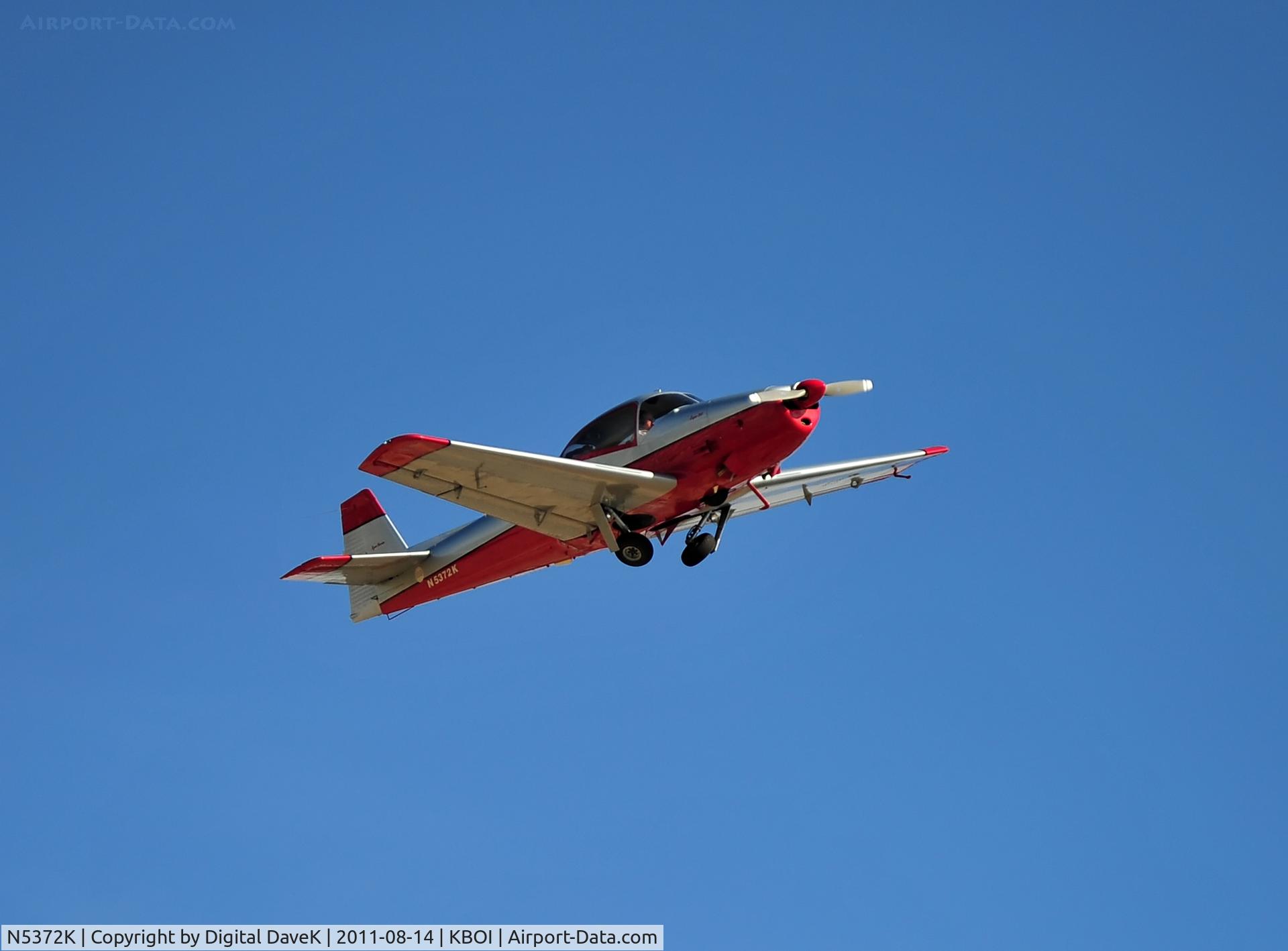N5372K, 1951 Ryan NAVION B C/N NAV-4-2272B, Over KBOI