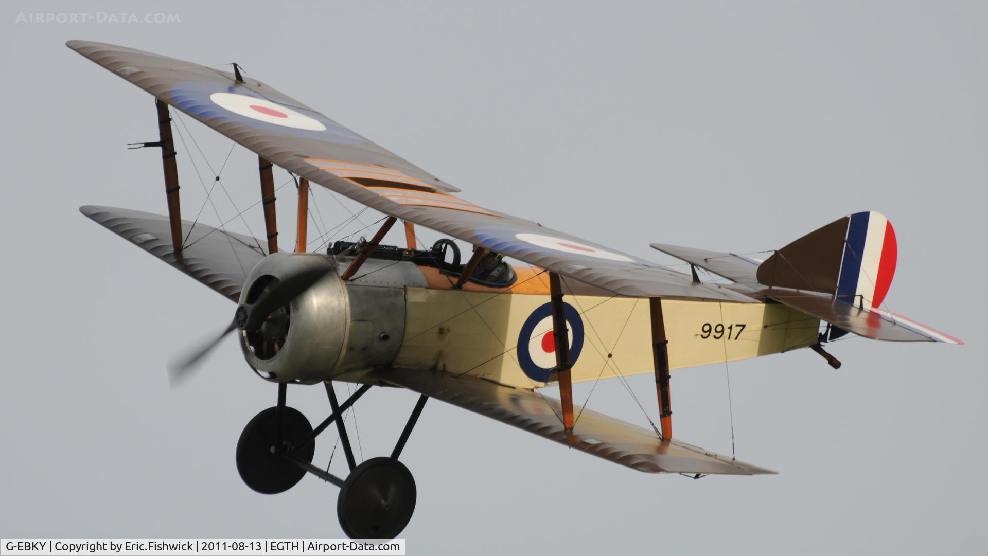G-EBKY, 1920 Sopwith Pup C/N W/O 3004/14, 43. 9917 at Shuttleworth Evening Air Display, August 2011
