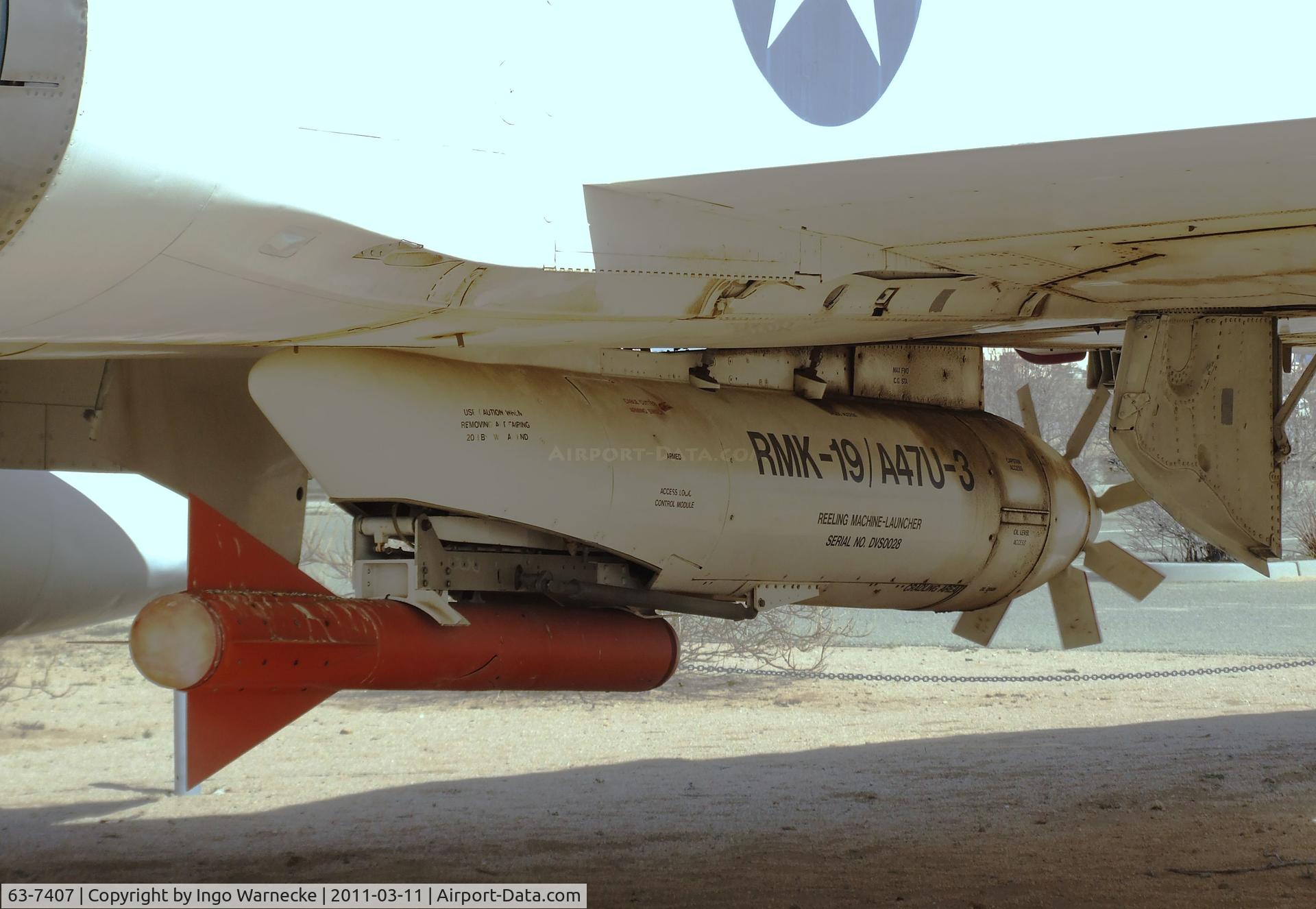 63-7407, 1963 McDonnell NF-4C Phantom C/N 311, McDonnell Douglas NF-4C Phantom II at the Air Force Flight Test Center Museum, Edwards AFB CA