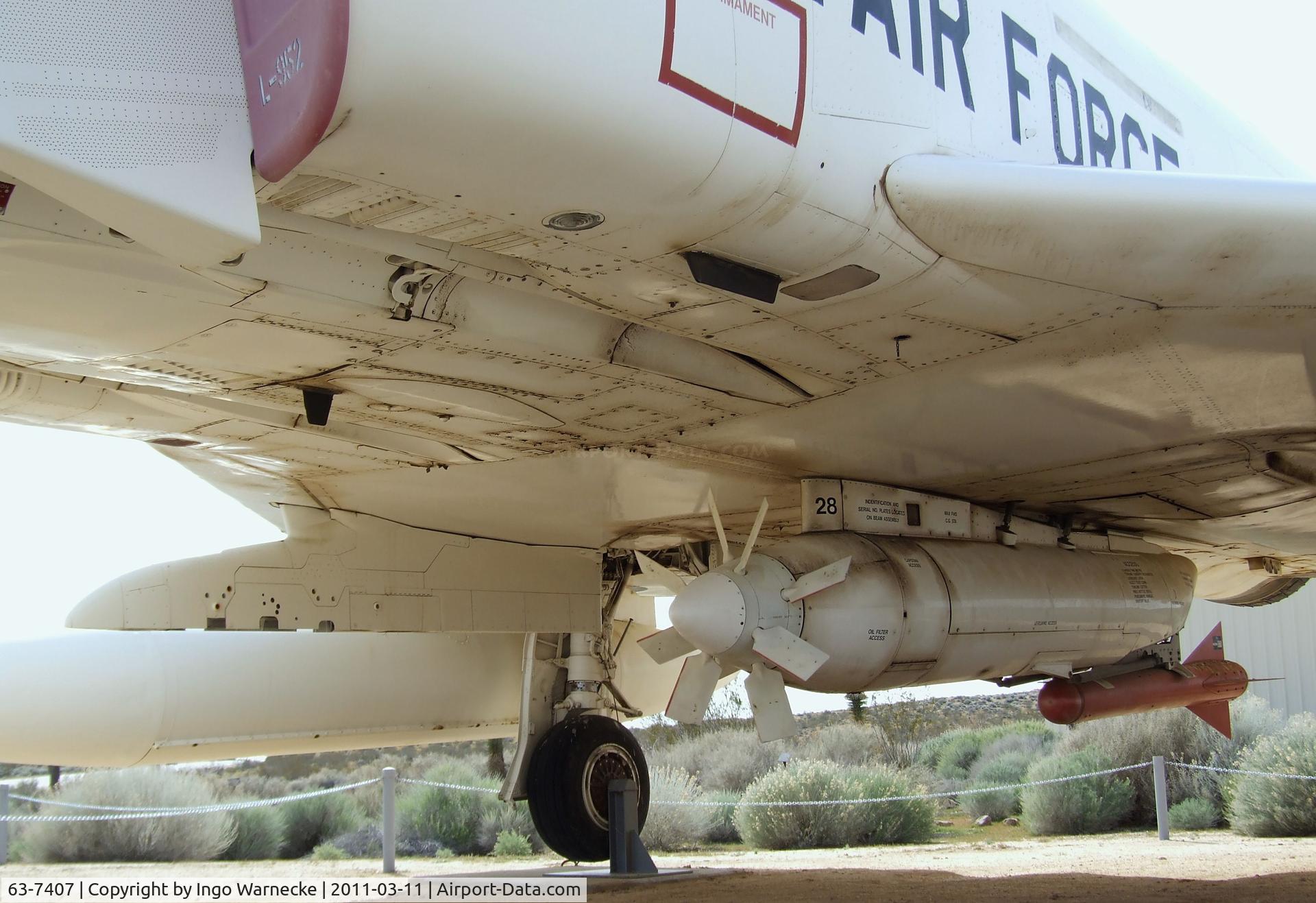 63-7407, 1963 McDonnell NF-4C Phantom C/N 311, McDonnell Douglas NF-4C Phantom II at the Air Force Flight Test Center Museum, Edwards AFB CA