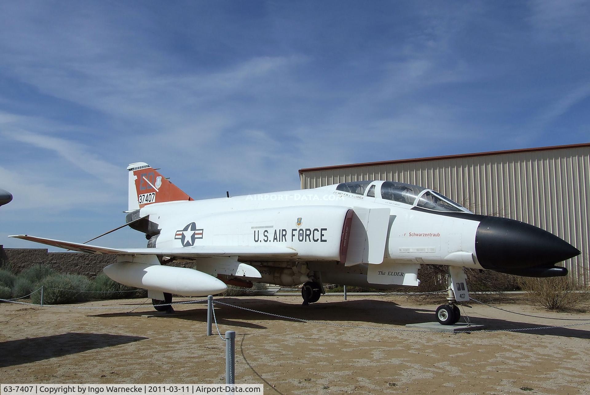 63-7407, 1963 McDonnell NF-4C Phantom C/N 311, McDonnell Douglas NF-4C Phantom II at the Air Force Flight Test Center Museum, Edwards AFB CA