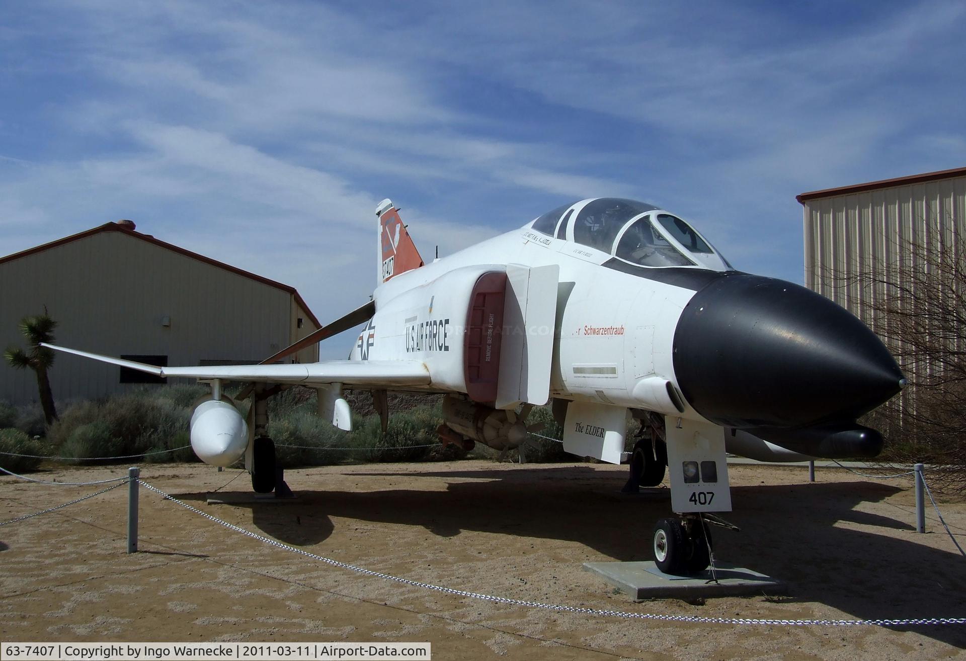 63-7407, 1963 McDonnell NF-4C Phantom C/N 311, McDonnell Douglas NF-4C Phantom II at the Air Force Flight Test Center Museum, Edwards AFB CA