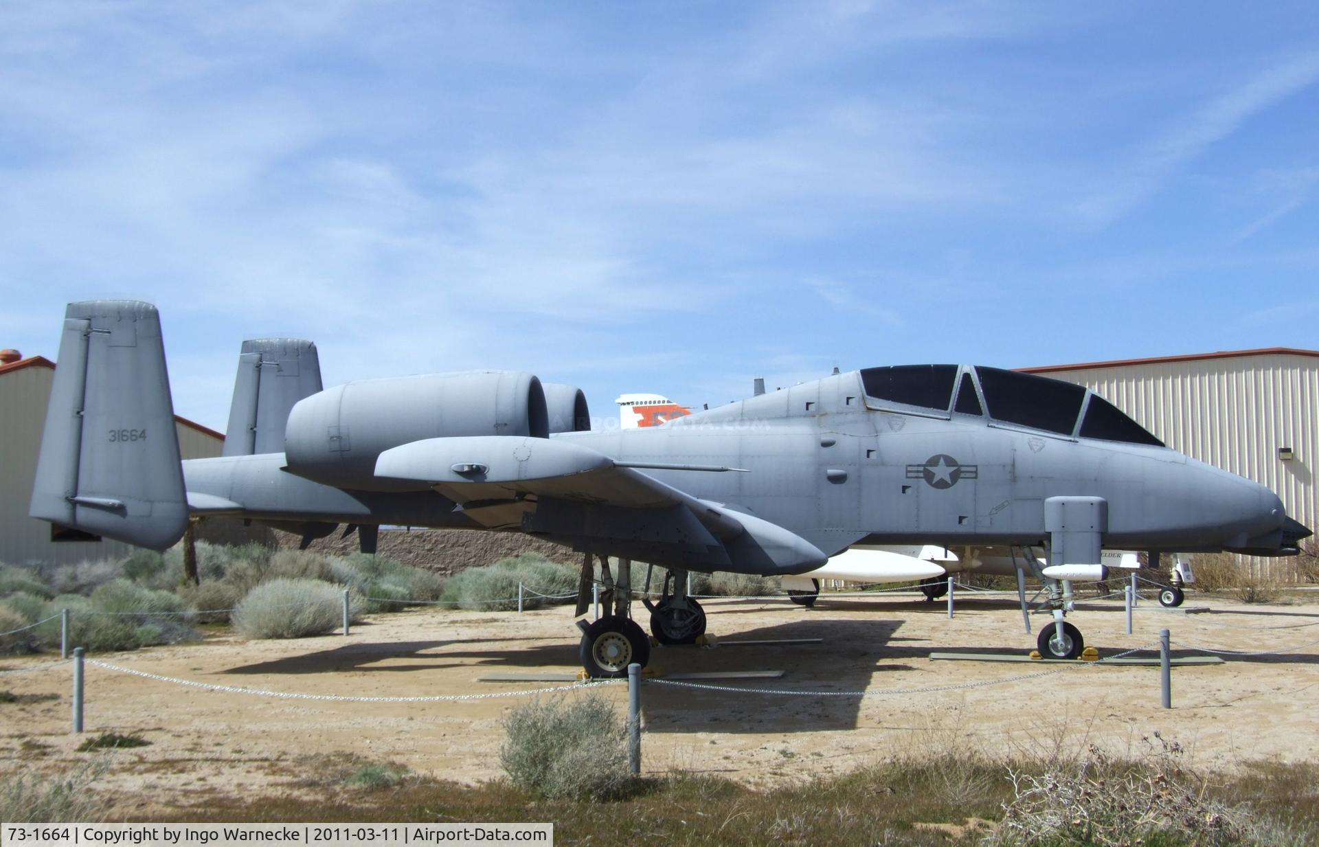 73-1664, Fairchild YA-10B Thunderbolt C/N A10-0001, Fairchild YA-10B at the Air Force Flight Test Center Museum, Edwards AFB CA